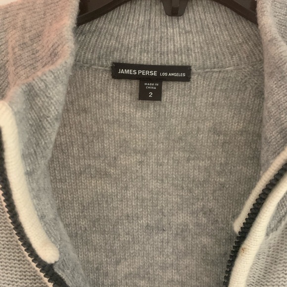 James Perse 100% Cashmere Zip Up Sweater - Picture 2 of 10